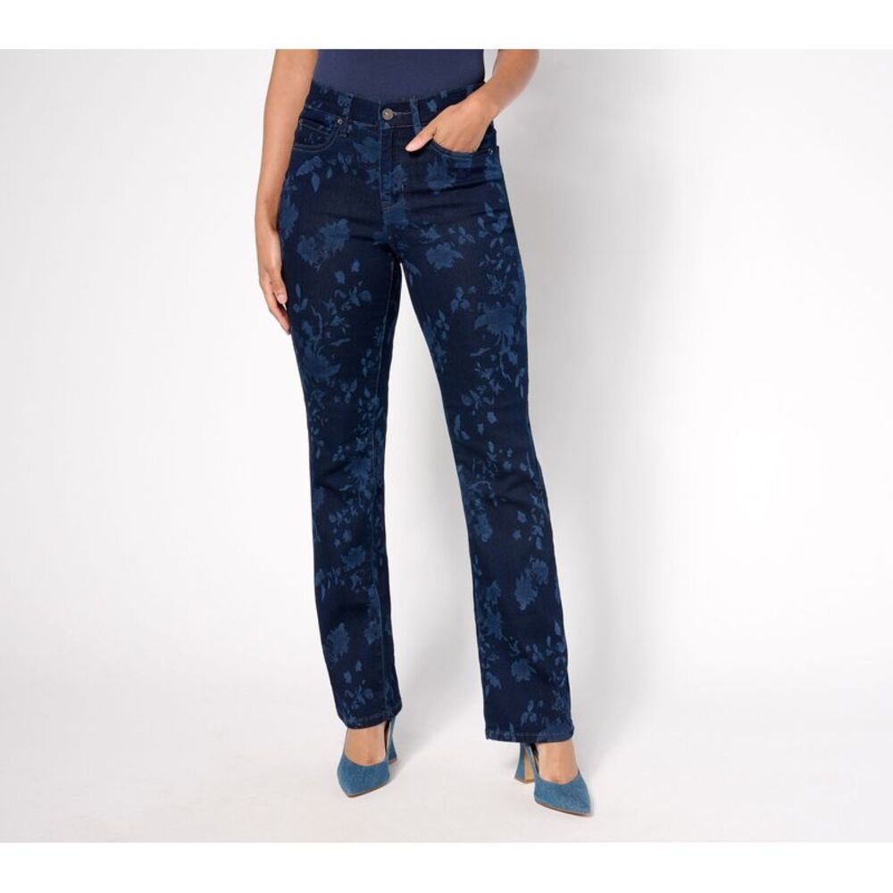nicole by Nicole Miller Women's Petite Pants 2P Dream Denim Bootcut Blue